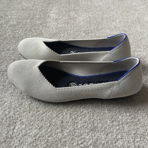 Rothy’s Shoes Womens Size 7.5 Taupe Gray/Beige The Flat Casual Knit Ballet Flats